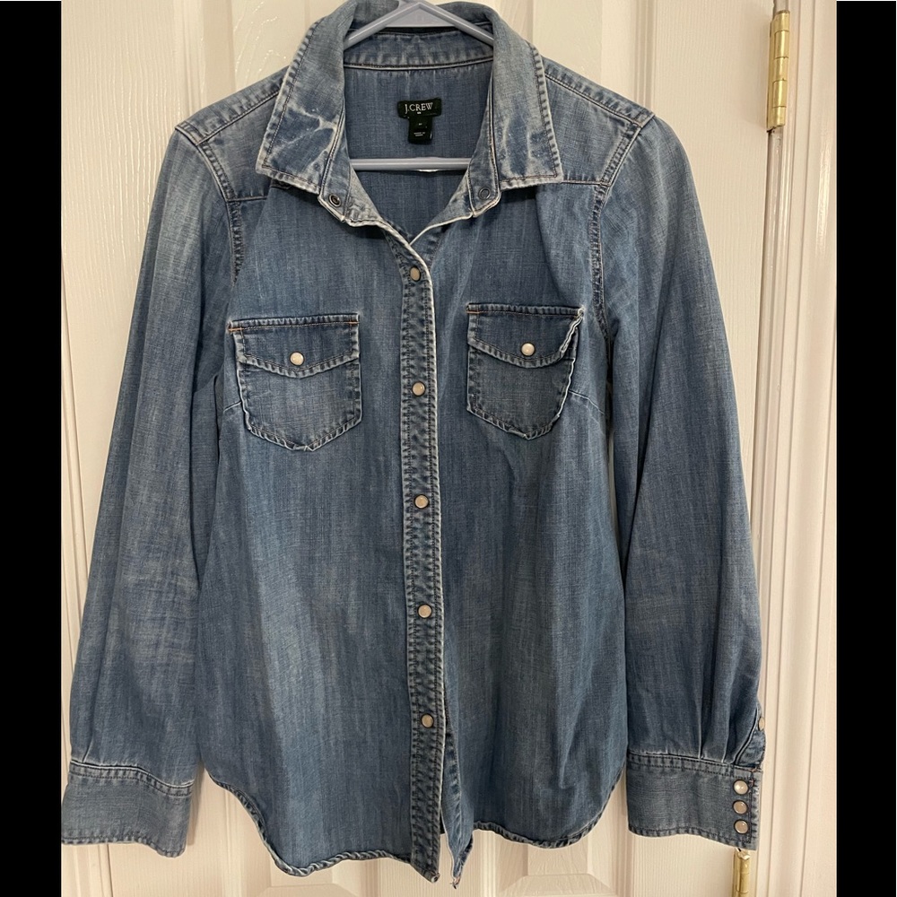 J Crew Factory denim button down - size M